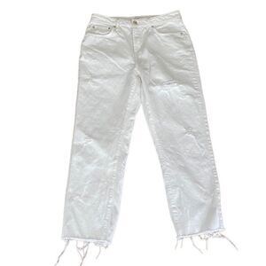 River Island Bailey Boyfriend Jeans Distressed 10 White